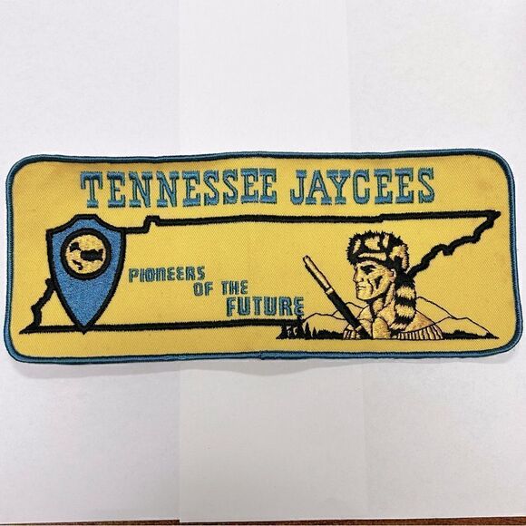 VTG BSA Boy Scout Large Patch, Tennessee Jaycees, Pioneers, 10" Length - Picture 1 of 6